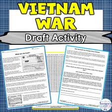 Vietnam War Activity Draft Discussion For Social Studies And Ela
