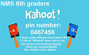 Join a game of kahoot here. Nandua Middle School