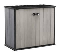 Keter Patio Store 4 6 X 2 5 Foot Resin Outdoor Storage Shed With Paintable And Drillable Walls For Customization Perfect For Yard Tools And Pool Toys Grey Buy Online In China At China Desertcart Com Productid