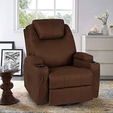 Free shipping cash on delivery best offers. Amazon Com Yodolla Massage Recliner Chair Heated Rocker Recliner Living Room Chair Home Theater Lounge Seat With Cup Holder Dark Brown Kitchen Dining