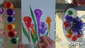 Урок рисования для детей - ниткография - YouTube