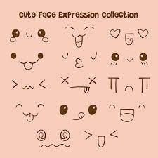 Cute Face Expression Collection Set Fun Anime Comic Png And Vector With Transparent Background For Free Download