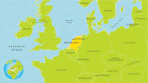 The place names are displayed as dots. Netherlands