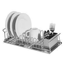 2 tier layer over the sink metal kitchen stainless steel hanging dish drainer holder rack drying plate rack with cover. Oggi Stainless Steel Dish Drain Set