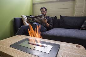Square marble tile top propane fire pit. Diy Fireplace Coffee Table Keeps Your Living Room Toasty