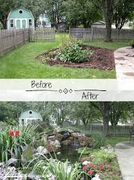 Backyard Transformations Before And After Aquascape Inc Backyard Water Feature Backyard Cheap Landscaping Ideas