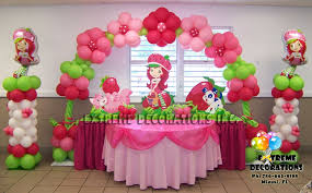 Birthday Ideas In Miami Party Decorations Miami Balloon Sculptures Strawberry Shortcake Party Strawberry Shortcake Birthday Strawberry Party