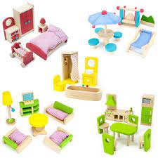 Imagination Generation The Fully Furnished Bundle 5 Sets Of Colorful Wooden Dollhouse Furniture 41 Pieces Walmart Com Wooden Dollhouse Best Doll House Dollhouse Furniture