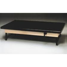 A glass coffee table makes for an elegant, subtle addition to the room, while a coffee table with storage is perfect for creating space for a striking centerpiece. Bailey Economy Hi Low Electric Mat Tables And Mats