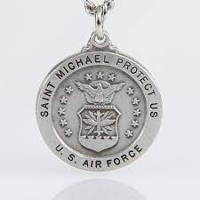 Personalized St Michael Military Medallion Pendant Air Force Military Gifts Military Medallions Personalized Pendant Pendant