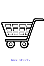 Glitter Shopping Cart Coloring And Drawing For Kids Toddlers Learns Colors With Kids Colors Tv Thema Peuters Kleurplaten