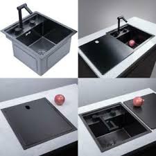 Maybe you would like to learn more about one of these? Black Hidden Kitchen Sink Single Bowl Bar Small Size Sink Stainless Steel Balcon Ebay