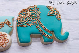 Henna Baby Shower Cookies Elephant Cookies Baby Cookies Cookies