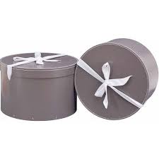 Boite / valisette à chapeau fin vintage extérieur tweed. Boite A Chapeau En Carton Lot De 2 Boite A Chapeau Boite Et Boite De Rangement