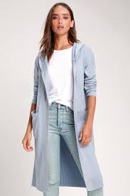 Becket Light Blue Ribbed Hooded Long Cardigan Sweater Mod And Retro Clothing Long Sweaters Cardigan Long Cardigan Outfit Long Cardigan