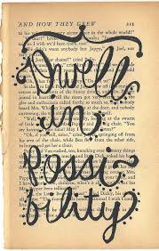 Either way, we americans say you have turned to page x. Dwell In Possibility Emily Dickinson Quote On Vintage Book Paper By Paperpetite Etsy Com Possibility Quotes Inspirational Words Words