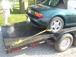 What are tie down straps? One Car Trailer Tie Down Strap Ratchet Wheel Tire Trailer Truck Lasso Ebay