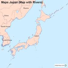 Physical map of japan showing major cities, terrain, national parks, rivers, and surrounding countries with international borders and outline maps. Stepmap Maps Japan Map With Rivers Landkarte Fur Japan