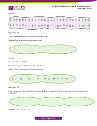 NCERT Solutions Class 4 Maths Chapter 10 Play with Patterns