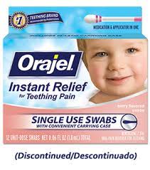 Medicated Teething Swabs Orajel Discontinued