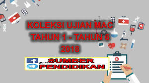 Koleksi Ujian Mac Tahun 1 Hingga Tahun 6 2018