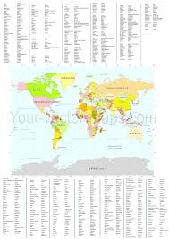 World capital cities with their country in a sortable table. World Map Country Names And Capitals In Alphabetical Order World Map With Countries Country Names World Map