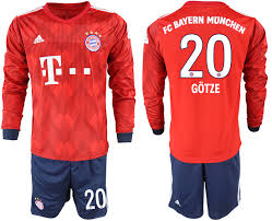 Grab yourself all three and be perfectly outfitted for any game, anywhere. 2018 19 Bayern Munich 20 Gotze Home Long Sleeve Soccer Jersey