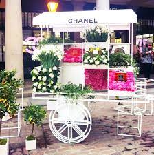 The Rose Tinted Dreamworld Of Miss B Flower Cart Chanel Flower Flower Shop