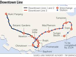 It is 44.1 km long with 36 stations, of which 34 are operational. Oct 21 Debut For Downtown Line 3 Latest Singapore News The New Paper