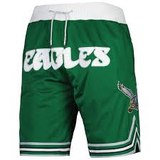 Men's Mitchell & Ness Kelly Green Philadelphia Eagles Just Don Throwback  Shorts