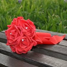 Whether you're planning a wedding, a formal dance, or any other event that needs the fresh addition of floral grace, our silk bouquets are perfect. Simple Silk Rose Wedding Bouquet In Multiple Colors Newarrivaldress Com