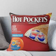 Hot Pockets Tide Pod Meme Throw Pillow By Madgeik In 2020 Funny Food Memes Hot Pockets Weird Food