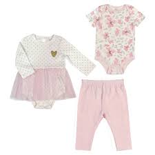 Rococo 3 Piece Bodysuit Cupcake Dress And Legging Set Pink Newborn Babies R Us Canada