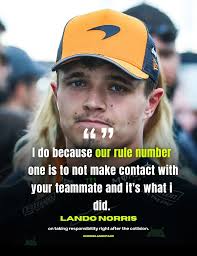 Lando's words after the Canadian GP: He took responsibility for the  incident, it was a mistake, and apologised to Oscar, Andrea and the whole  team. 🗞️ via Motorsport Week #landonorris #mclaren #f1 #