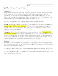 Porosity And Permeability Lab Worksheet