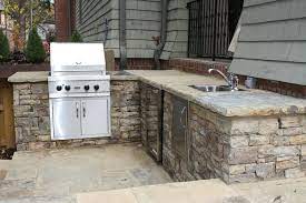 Stacked Stone Outdoor Kitchen Island Outdoor Kitchen Island Outdoor Barbeque Diy Outdoor Kitchen
