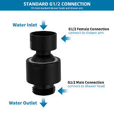 Amazon.co.jp: Hibbent 全金属製シャワーヘッドスイベルボールジョイントアダプター ソリッドブラス調整可能シャワーアームコネクタ  シャワーアームエクステンション シャワーヘッドコネクタ ユニバーサルシャワーコンポーネントマットブラック : DIY, Tools & Garden