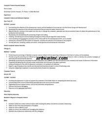 Computer Science Resume Sample Computer Science Science Skills Computer Science Degree