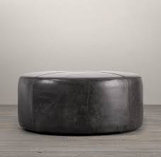36 Cooper Round Leather Ottoman Round Ottoman Round Leather Ottoman Leather Ottomans Living Room