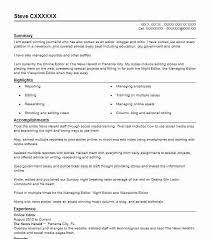 Online Editor Resume Example Editor Resumes Livecareer