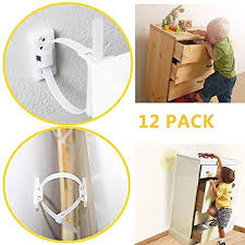 Furniture Straps Baby Proofing Anti Tip Walls 12 Pack Proofing Anti Tilt Furniture Anchors Kit Adju Furniture Anchors Furniture Straps Furniture Wall Straps