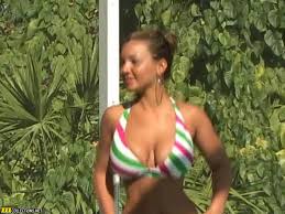 Christina Model Green Pink White Bikini Video Download