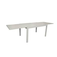 L.200/300 x l.100 x h.74 cm. Table Happy Aluminium Avec Allonge 135 270cm Tables De Jardin Tables Chaises Bancs Tabourets Mobilier De Jardin Jardin Exterieur