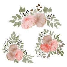 Pink floral on watercolor background vintage style, abstract vector greeting card, template or background watercolor floral seamless pattern. Free Peonies Vector Art