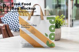 Carry Food Bag Free Psd Mockup Template In 2020 Bag Mockup Mockup Template Free Free Psd Mockups Templates