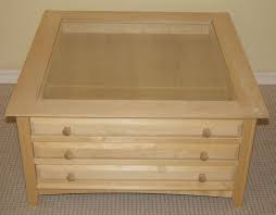 Unfinished Curio Coffee Table 3 Drawers 35 X35 Solid Wood Square Side Glass Top Coffee Table Square Coffee Table With Storage Coffee Table