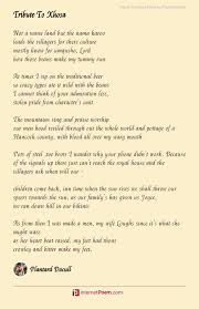Tribute To Xhosa Poem By Plantard Dacull