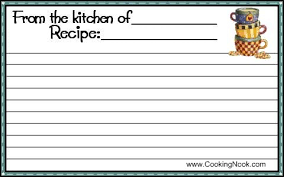 Consider the size of the box, file or folder where you'll keep your cards to help you decide on your card size. Get Free Printable Recipe Cards Here