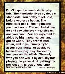 A Narcissist Will Never Play Fair Fairness Is Not In Their Vocabulary It S Not Something They Will Ever Narcissist Narcissistic Tendencies Narcissistic Abuse