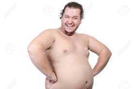 Funny Overweight Guy With A Big Belly. Stock Photo, Picture and Royalty  Free Image. Image 83662427.